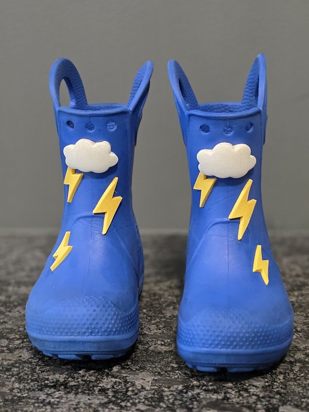 Crocs Kids' Handle It Rain Boots with Storm Jibbitz – Size C9 (Gently Used)